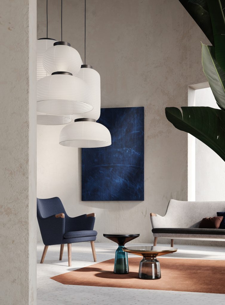 borgogna room with chair and minimalist white lamps decoration exclusive high end visualization