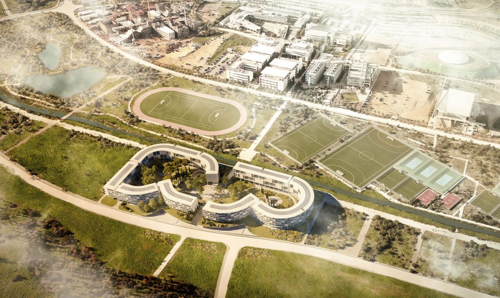 Student Housing high-end visualization bird's eye cyprus university campus
