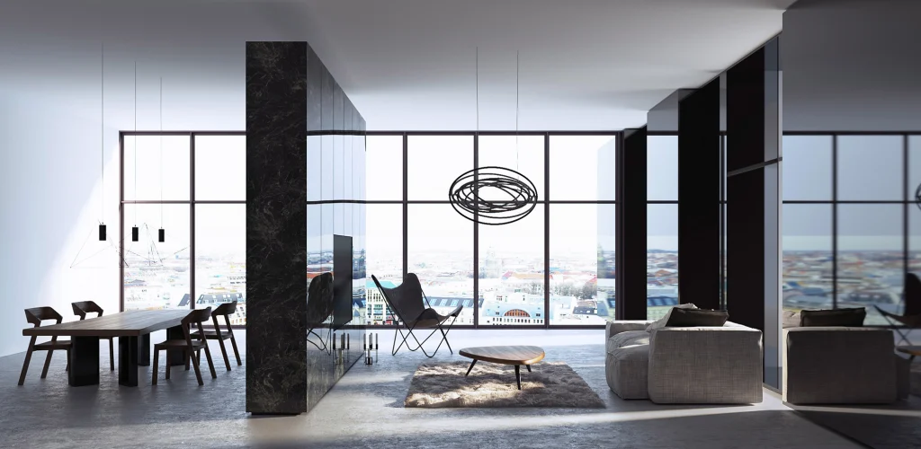 Real Estate 3D Visualization of chill room in kaleidoscope hotel in berlin by ferminnan and spagnoletta